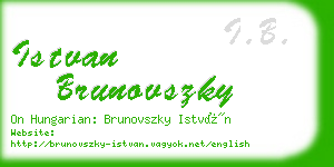 istvan brunovszky business card